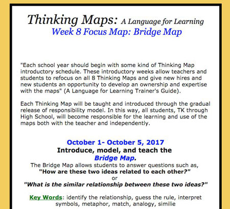Thinking maps introduction flyer for october 1-october 5 2017, shown for historical purposes only